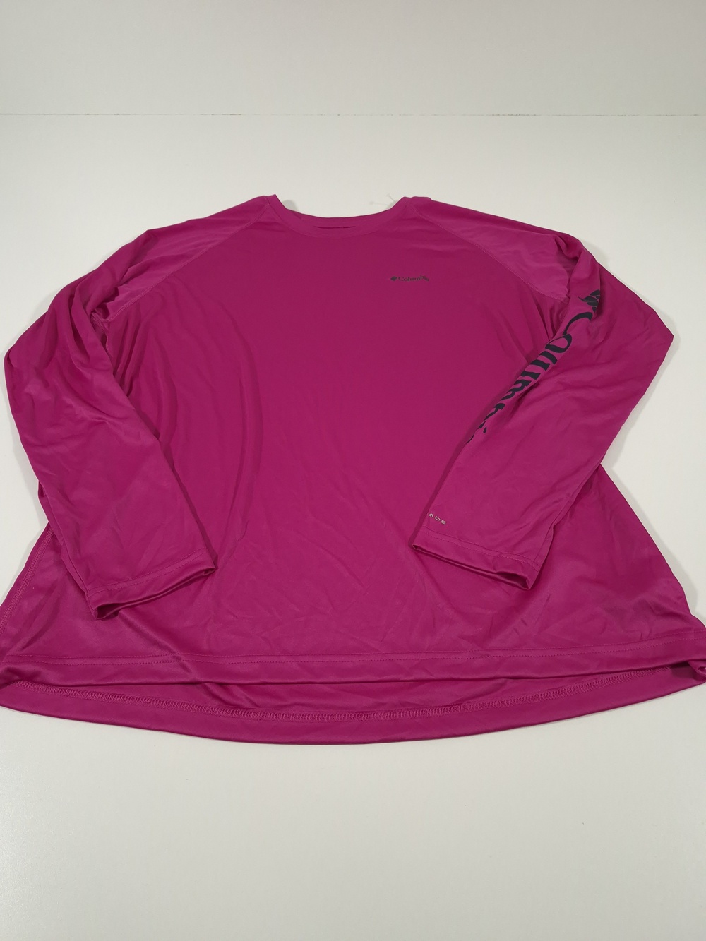 Columbia Fork Stream Shirt Womens 2X Pink Long Sleeve Omni-Shade UV Protection